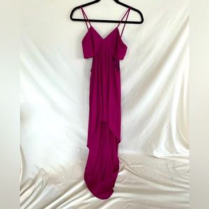 Express Cut out high low dress Fuchsia Size 2